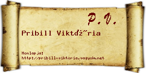 Pribill Viktória névjegykártya